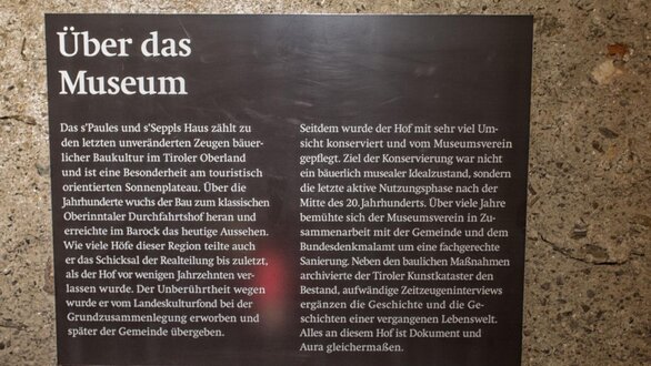 Museum Infotafel | © Serfaus-Fiss-Ladis