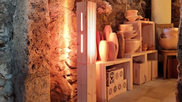 Zierholz lamp